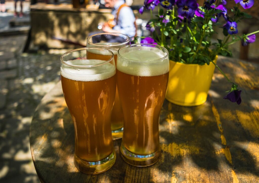 Campingplatz Demmelhof Bayern Biergarten