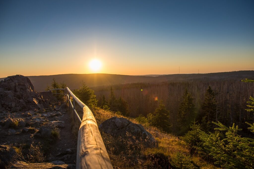 Campingplatz Prahljust Sonnenuntergang