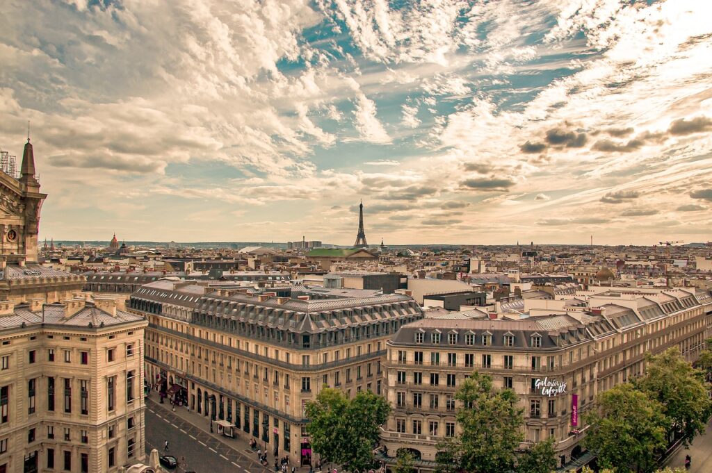 Campingplatz Paris Stadt von oben